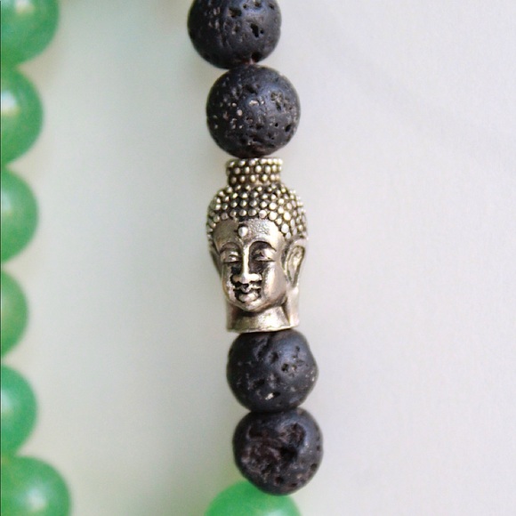 Boho Jade w/ Lava Stone an God Head - Picture 2 of 4
